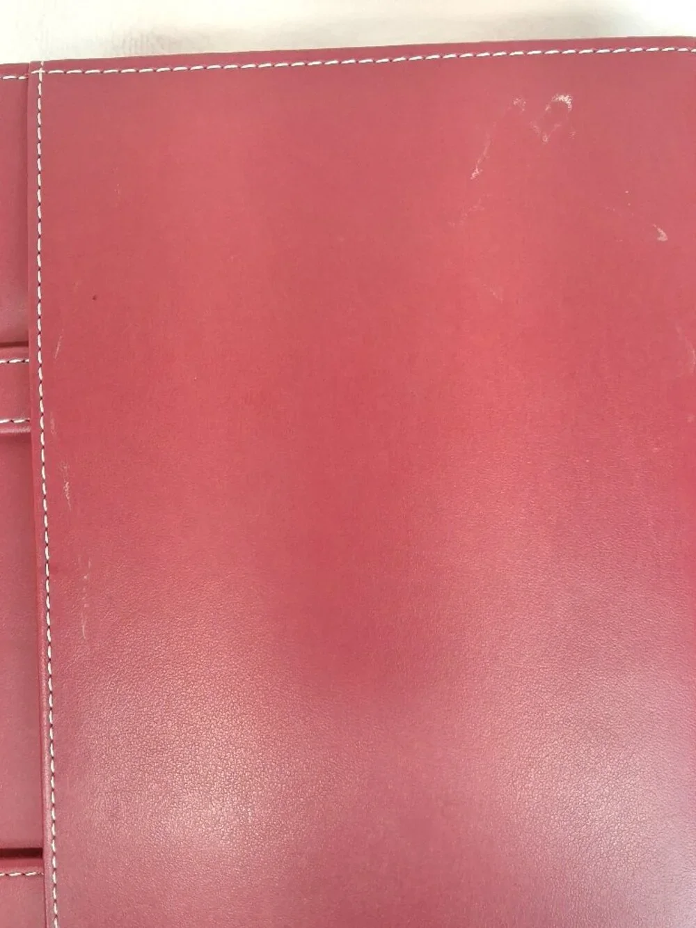 FRANKLIN COVEY Red 7 Ring Planner Binder With Handles Full Zip Read